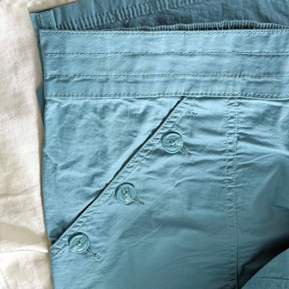 NEW PHOTOS! CAPRI, LIGHT TWILL, CAMEO BLUE, SIZE 28, COTTON/SPANDEX BLEND, FLY - Picture 2 of 16